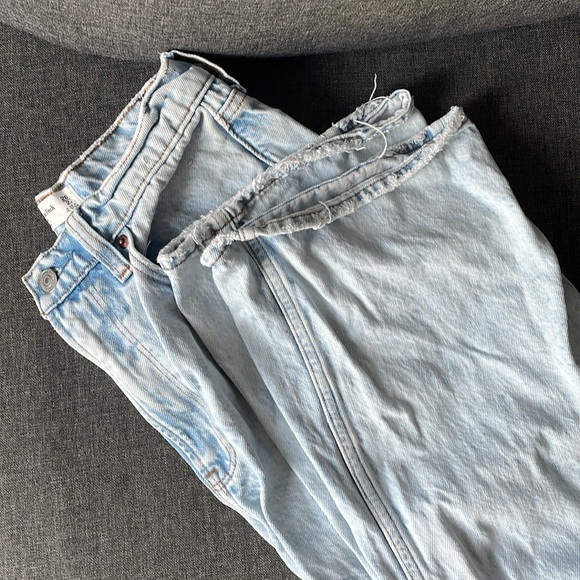 Light Blue Abercrombie High Rise Loose Jean - Picture 9 of 12